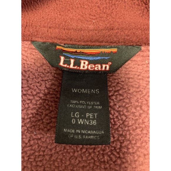 L.L. Bean Dusty Rose Fleece Full Zip Jacket Size M - Picture 4 of 8